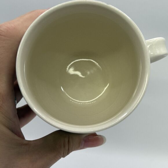 Anthropologie Homegrown Monogram "B" Floral Fish Coffee Mug Cup 14 oz Teal - Picture 5 of 6